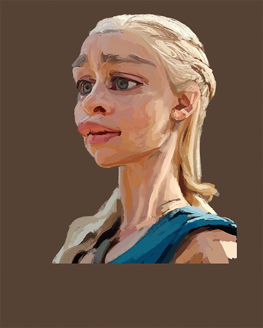 Caricatura de Daenerys Targaryen de Game of Thrones